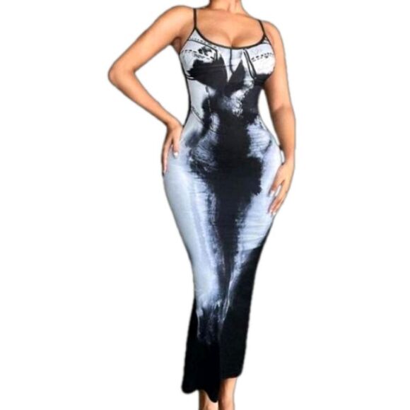 Body print bodycon dress sz Medium - Picture 5 of 5